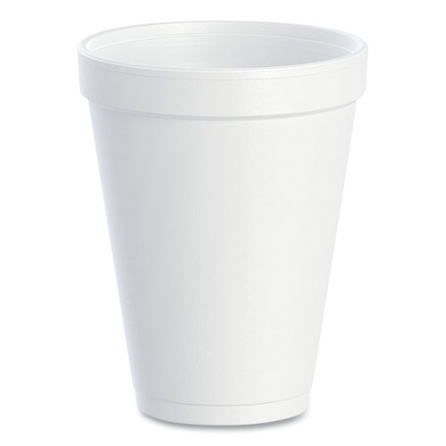Picture of Foam Drink Cups, 12 oz, White, 25/Bag, 40 Bags/Carton