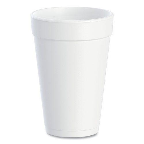 Picture of Foam Drink Cups, 16 oz, White, 25/Bag, 20 Bags/Carton