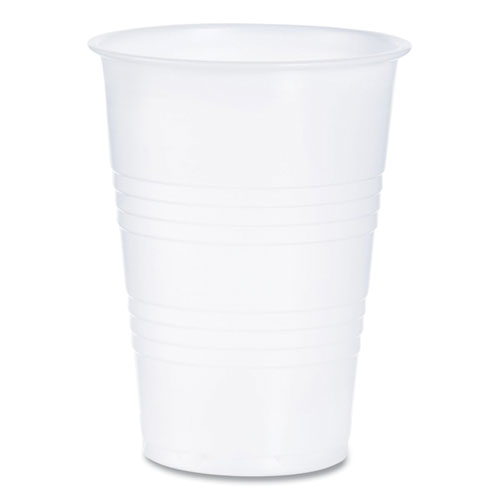 Picture of High-Impact Polystyrene Cold Cups, 10 oz, Translucent, 100/Sleeve, 25 Sleeves/Carton