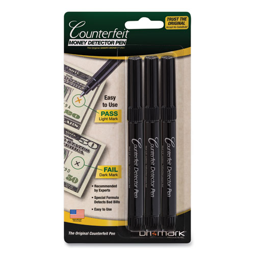 Picture of Smart Money Counterfeit Bill Detector Pen, U.S. Currency, 3/Pack