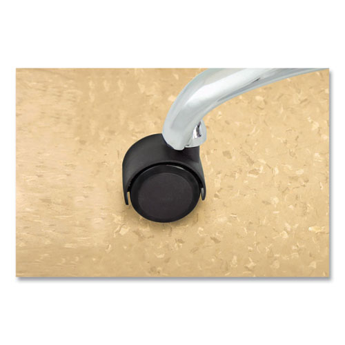 Picture of Deluxe Duet Soft-Wheel Casters, 0.44" x 0.88" Grip Ring Type B Stems, 2" Polyurethane Wheels, Matte Black, 5/Set