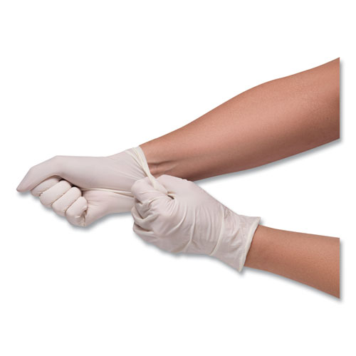 Picture of Stretch Vinyl Examination Gloves, Cream, Large, 100/Box