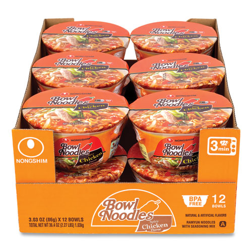 Picture of Spicy Chicken Bowl Noodle Soup, Chicken, 3.03 oz Cup, 12/Carton