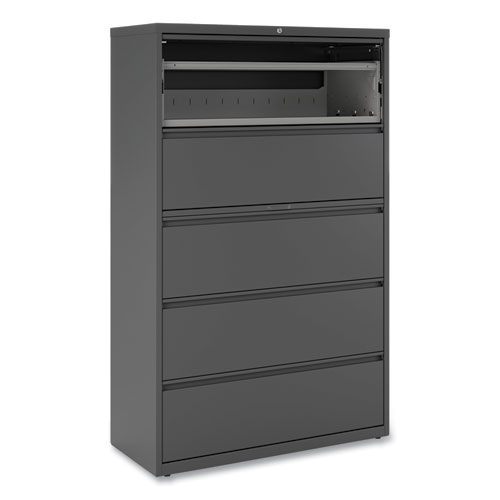 Picture of Lateral File, 5 Legal/Letter/A4/A5-Size File Drawers, Charcoal, 42" x 18.63" x 67.63"