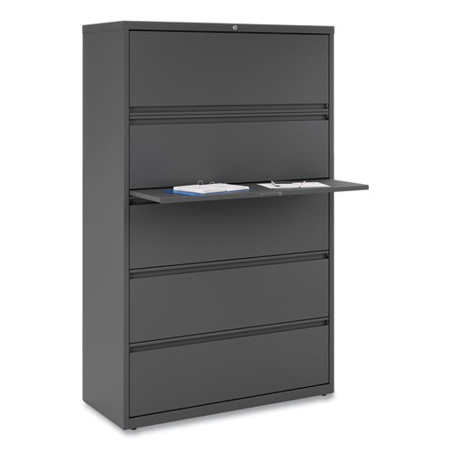 Picture of Lateral File, 5 Legal/Letter/A4/A5-Size File Drawers, Charcoal, 42" x 18.63" x 67.63"