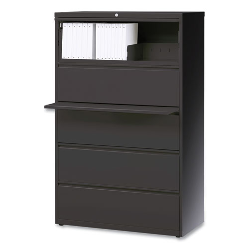 Picture of Lateral File, 5 Legal/Letter/A4/A5-Size File Drawers, Charcoal, 42" x 18.63" x 67.63"