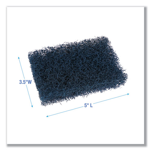 Picture of Extra Heavy-Duty Scouring Pad, 3.5 x 5, Dark Blue, 20/Carton