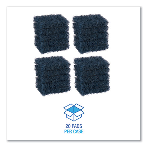 Picture of Extra Heavy-Duty Scouring Pad, 3.5 x 5, Dark Blue, 20/Carton