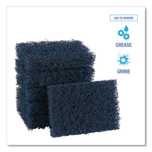 Picture of Extra Heavy-Duty Scouring Pad, 3.5 x 5, Dark Blue, 20/Carton