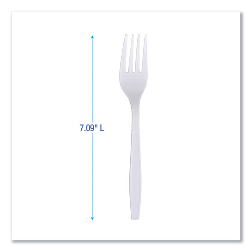 Picture of Heavyweight Wrapped Polypropylene Cutlery, Fork, White, 1,000/Carton