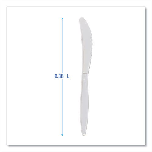 Picture of Mediumweight Polypropylene Cutlery, Knife, White, 1000/Carton