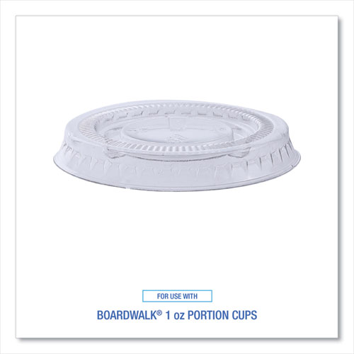 Picture of Souffle/Portion Cup Lids, Fits 1 oz Portion Cups, Clear, 2,500/Carton