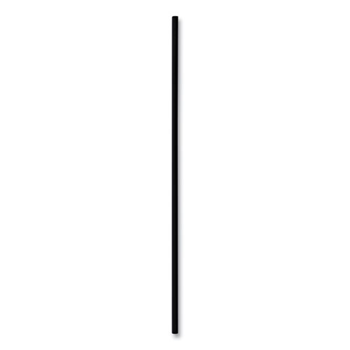 Picture of Cocktail Straws, 8", Polypropylene, Black, 5,000/Carton