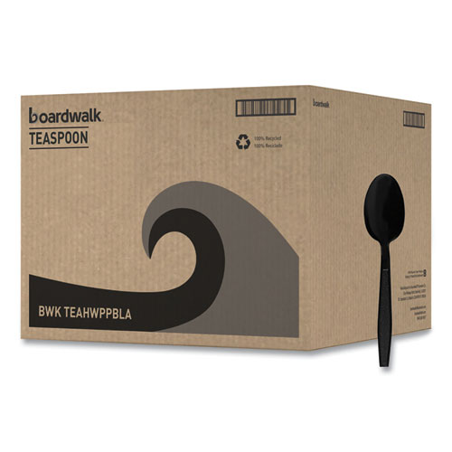 Heavyweight+Polypropylene+Cutlery%2C+Teaspoon%2C+Black%2C+1000%2Fcarton