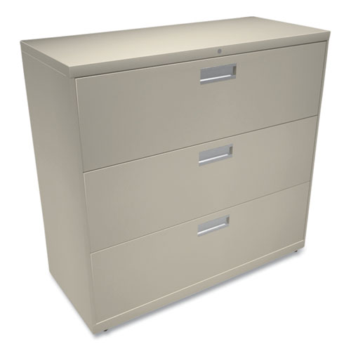 Picture of Brigade 600 Series Lateral File, 3 Legal/Letter-Size File Drawers, Putty, 42" x 18" x 39.13"