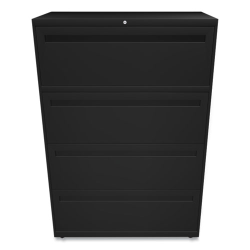 Picture of Brigade 700 Series Lateral File, 4 Legal/Letter-Size File Drawers, Black, 36" x 18" x 52.5"