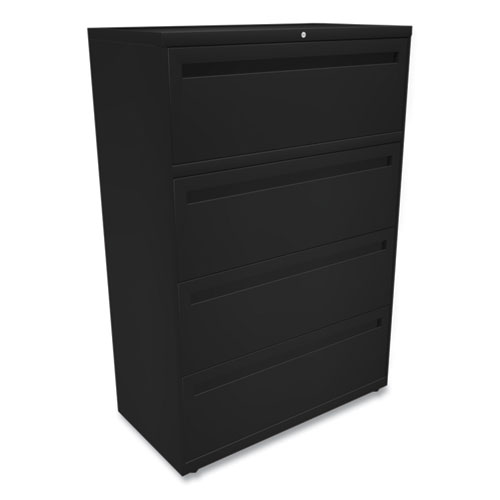 Picture of Brigade 700 Series Lateral File, 4 Legal/Letter-Size File Drawers, Black, 36" x 18" x 52.5"