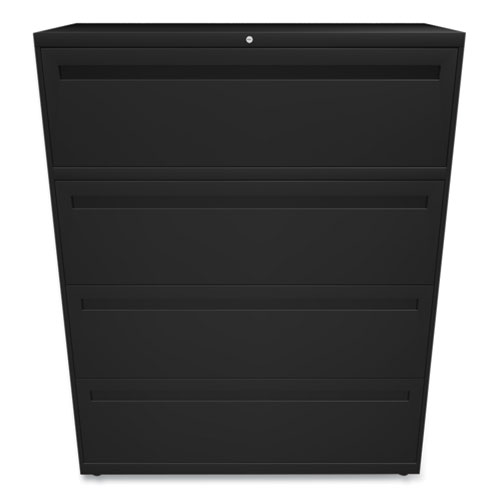 Picture of Brigade 700 Series Lateral File, 4 Legal/Letter-Size File Drawers, Black, 42" x 18" x 52.5"