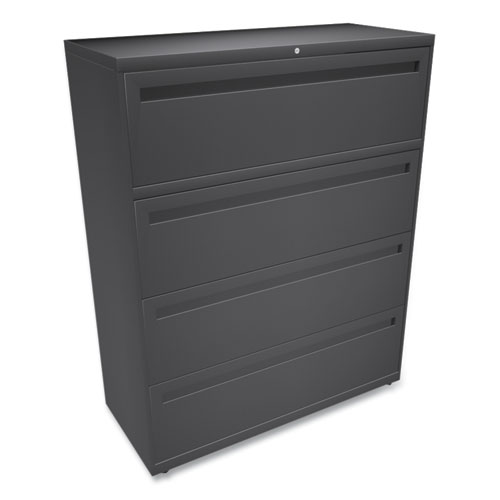 Picture of Brigade 700 Series Lateral File, 4 Legal/Letter-Size File Drawers, Charcoal, 42" x 18" x 52.5"