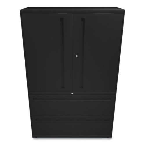 Picture of Brigade 700 Series Lateral File, Three-Shelf Enclosed Storage, 2 Legal/Letter-Size File Drawers, Black, 42" x 18" x 64.25"