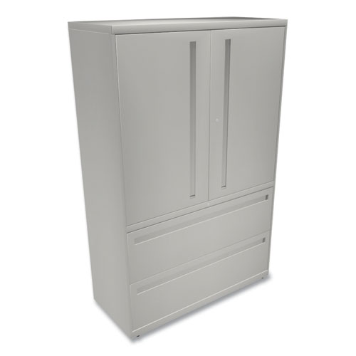 Picture of Brigade 700 Series Lateral File, Three-Shelf Enclosed Storage, 2 Legal/Letter-Size File Drawers, Gray, 42" x 18" x 64.25"