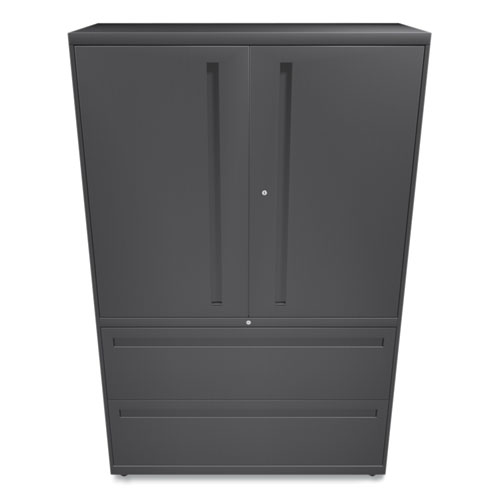 Picture of Brigade 700 Series Lateral File, Three-Shelf Enclosed Storage, 2 Legal/Letter-Size File Drawers, Charcoal, 42" x 18" x 64.25"