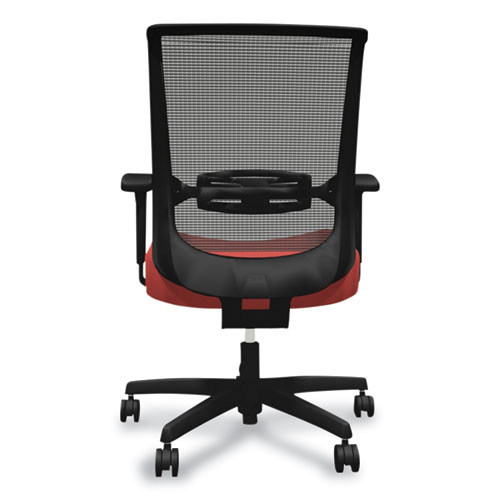 Picture of Convergence Mid-Back Task Chair, Swivel-Tilt, Supports Up to 275 lb, 16.5" to 21" Seat Height, Red Seat, Black Back/Base