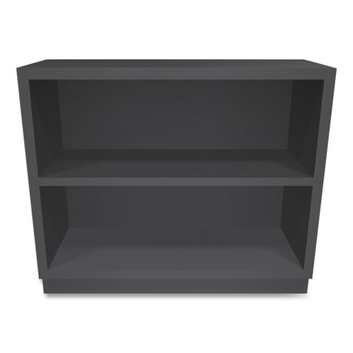 Picture of Metal Bookcase, Two-Shelf, 34.5w x 12.63d x 29h, Charcoal