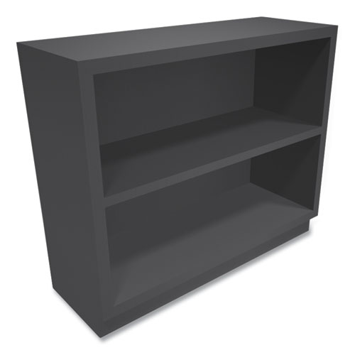 Picture of Metal Bookcase, Two-Shelf, 34.5w x 12.63d x 29h, Charcoal