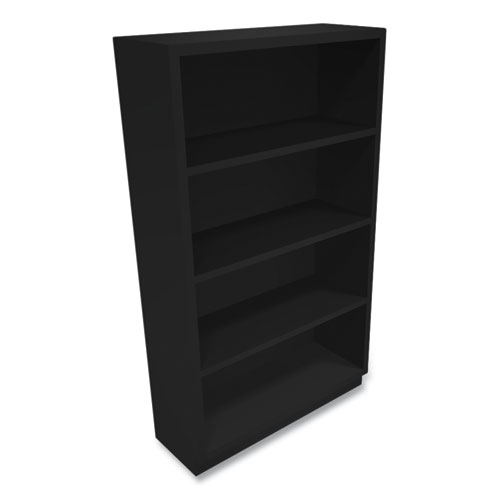 Picture of Metal Bookcase, Four-Shelf, 34.5w x 12.63d x 59h, Black