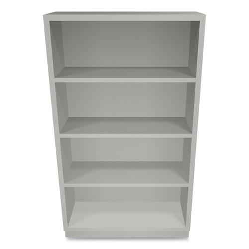 Picture of Metal Bookcase, Four-Shelf, 34.5w x 12.63d x 59h, Light Gray