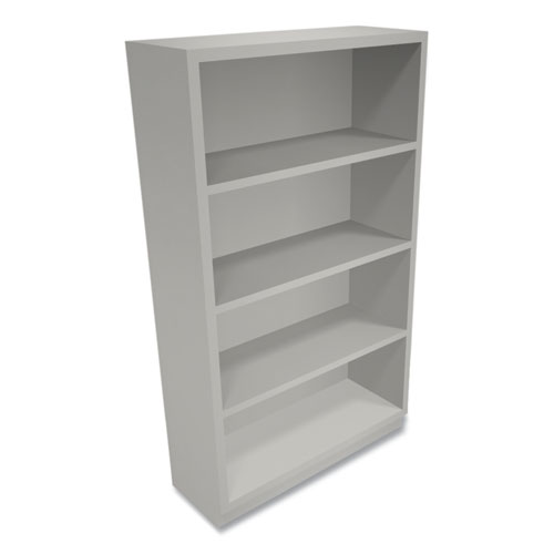Picture of Metal Bookcase, Four-Shelf, 34.5w x 12.63d x 59h, Light Gray