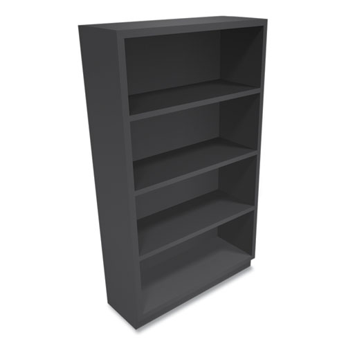 Picture of Metal Bookcase, Four-Shelf, 34.5w x 12.63d x 59h, Charcoal