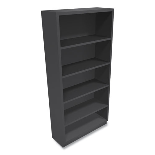 Picture of Metal Bookcase, Five-Shelf, 34.5w x 12.63d x 71h, Charcoal