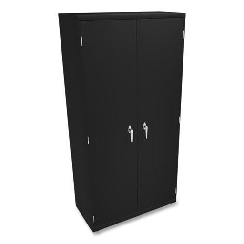 Picture of Assembled Storage Cabinet, 36w x 18.13d x 71.75h, Black