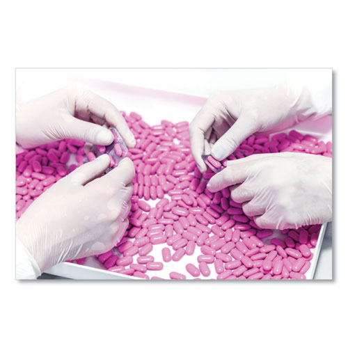 Picture of Latex Examination Gloves, Powder-Free, Large, Cream, 5 mil, 100/Box, 10 Boxes/Carton