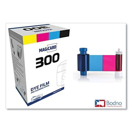 Picture of 300 Dual YMCKO/2 Printer Ribbon, Black/Cyan/Magenta/Yellow