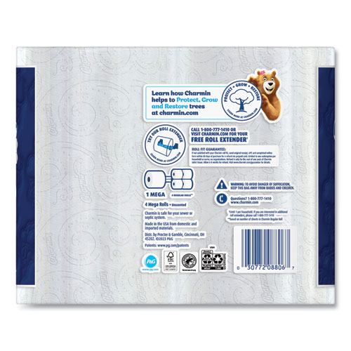 Picture of Ultra Soft Bathroom Tissue, Mega Roll, Septic Safe, 2-Ply, White, 224 Sheets/Roll, 4 Rolls/Pack, 8 Packs/Carton