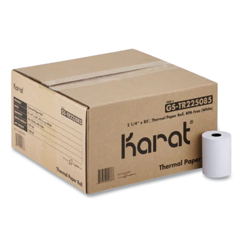 Picture of Thermal Paper Rolls, 2.25" x 85 ft, White, 50 Rolls/Carton