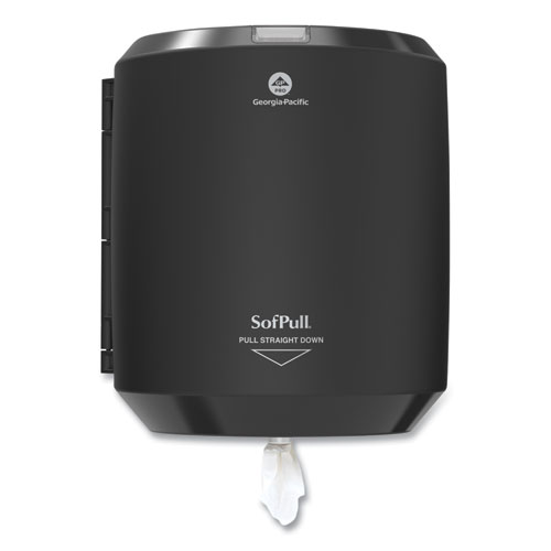 Picture of SofPull CenterPull Hand Towel Dispenser, 9.63 x 8.88 x 10.94, Black