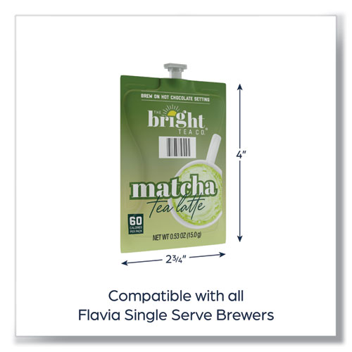 Picture of Bright Tea Co. Matcha Latte Freshpack, Matcha Tea Latte, 0.53 oz Pouch, 72/Carton