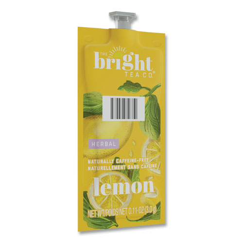 Picture of The Bright Tea Co. Lemon Herbal Tea Freshpack, Lemon, 0.11 oz Pouch, 100/Carton