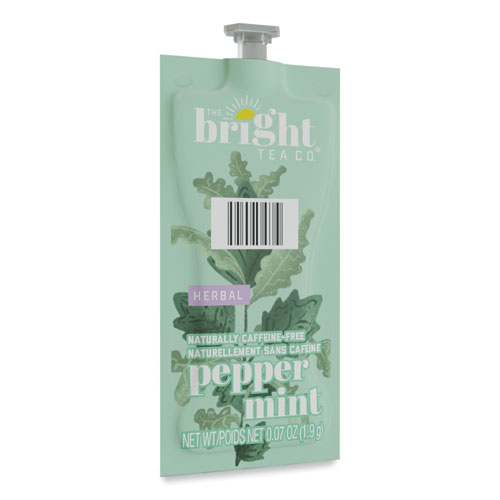 Picture of The Bright Tea Co. Peppermint Herbal Tea Freshpack, Peppermint, 0.07 oz Pouch, 100/Carton