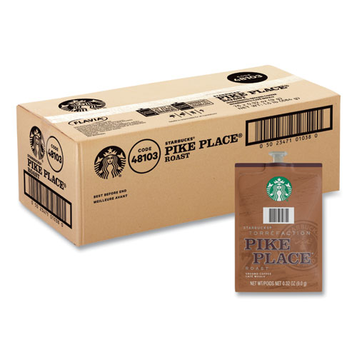 Picture of Starbucks Pike Place Roast Coffee Freshpack, Pike Place, 0.32 oz Pouch, 76/Carton