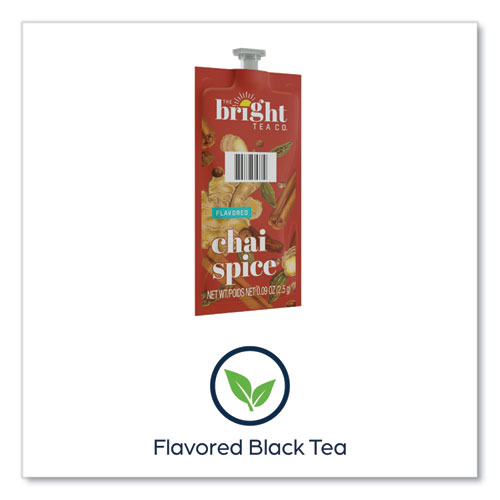 Picture of The Bright Tea Co. Chai Spice Black Tea Freshpack, Chai Spice, 0.09 oz Pouch, 100/Carton