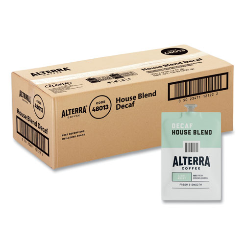 Picture of Alterra Decaf House Blend Coffee Freshpack, 0.25 oz Pouch, 100/Carton