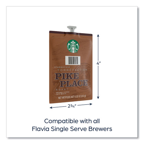 Picture of Starbucks Pike Place Roast Coffee Freshpack, Pike Place, 0.32 oz Pouch, 76/Carton