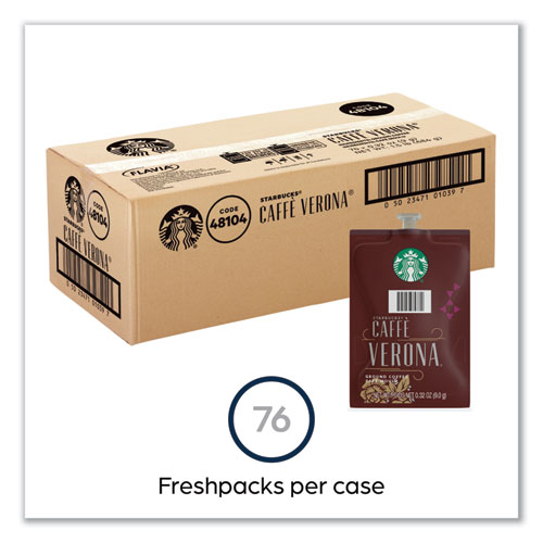 Picture of Starbucks Caffe Verona Coffee Freshpack, Caffe Verona, 0.32 oz Pouch, 76/Carton