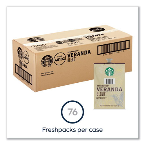 Picture of Starbucks Veranda Blend Coffee Freshpack, Veranda Blend, 0.32 oz Pouch, 76/Carton