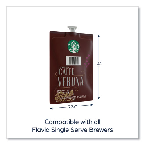 Picture of Starbucks Caffe Verona Coffee Freshpack, Caffe Verona, 0.32 oz Pouch, 76/Carton